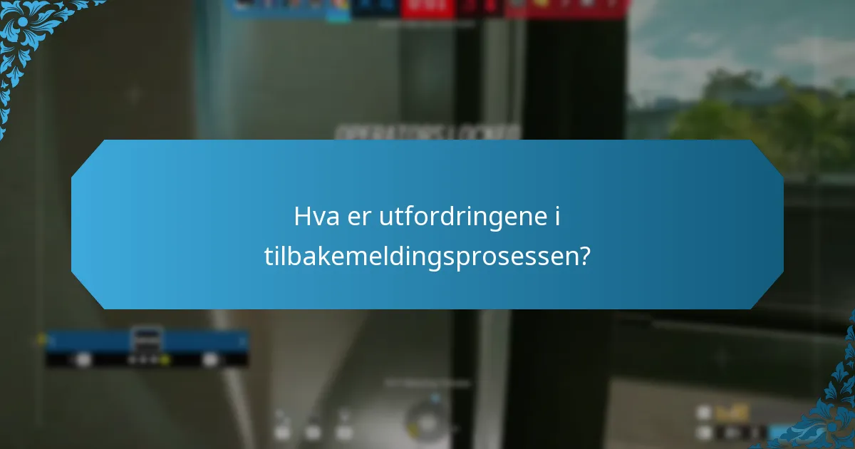 Hva er utfordringene i tilbakemeldingsprosessen?