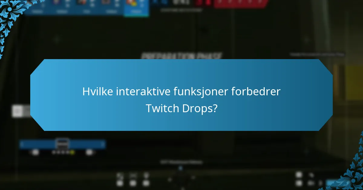 Hvilke interaktive funksjoner forbedrer Twitch Drops?