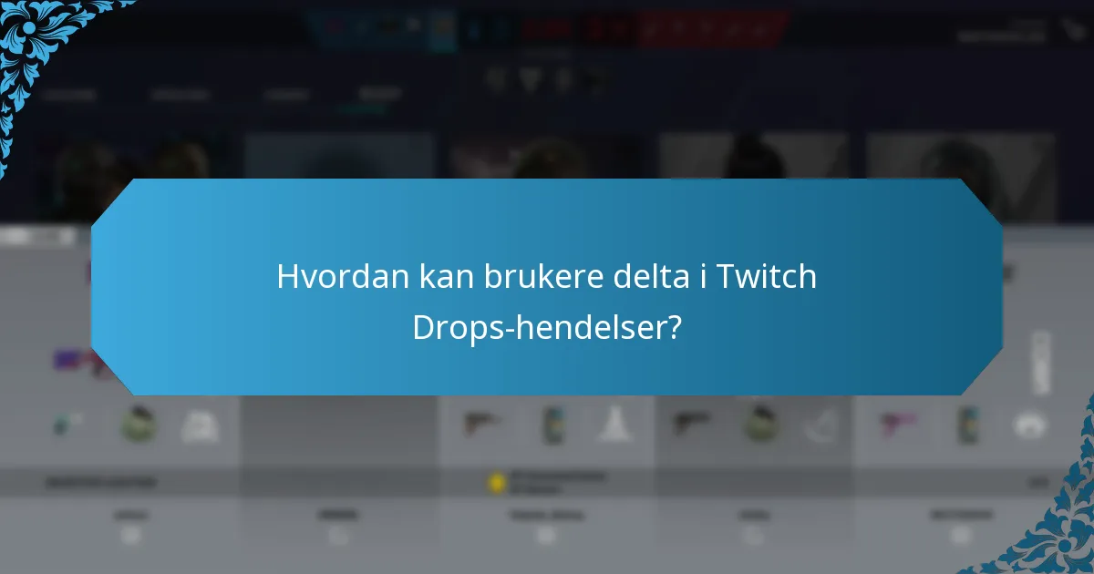 Hvordan kan brukere delta i Twitch Drops-hendelser?